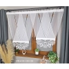 Schiebegardinen weiß 2er-Set mit V-Oberkante und Laserausschnitt 130/120 cm – FR618