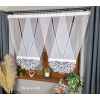 Schiebegardinen Set in Weiß mit Ajour-Abschluss – 2x 130 cm – Modell FR619