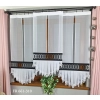 Schiebegardinen Set mit Rüsche und schwarzem Ajour – Modell FR661-310