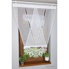 Elegante Schiebegardine FR719v3 aus halbtransparentem Voile mit filigranem Ajour-Design
