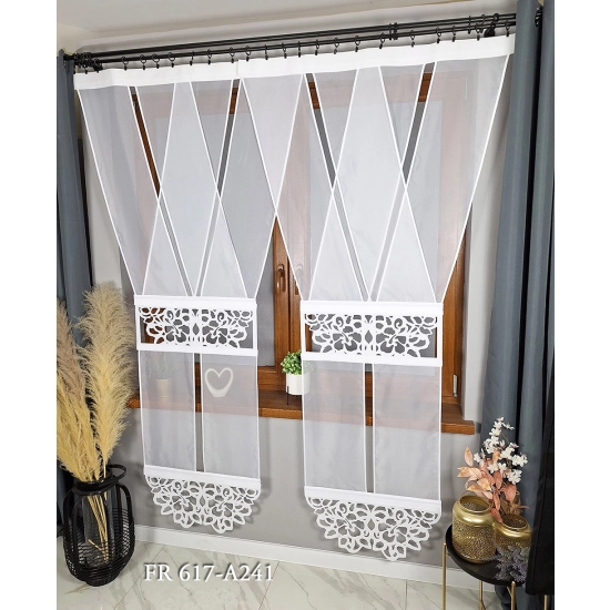 Fertige Gardinenpaneele im Y-Design – 2er-Set für Balkonfenster – FR617