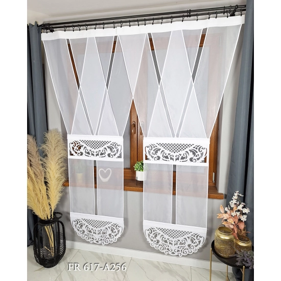 Fertige Gardinenpaneele im Y-Design – 2er-Set für Balkonfenster – FR617