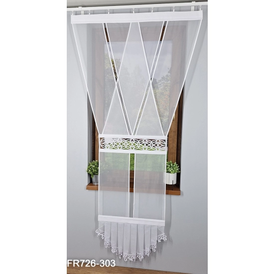 Schiebegardinen FR726 Y-Design in 210/225 cm mit abnehmbarem Ajour